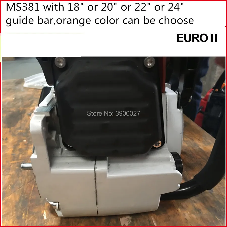 Оранжевый и серый цвет 72cc бензопила ms381 с 22 дюймов бар и цепь хорошее качество с фабрики