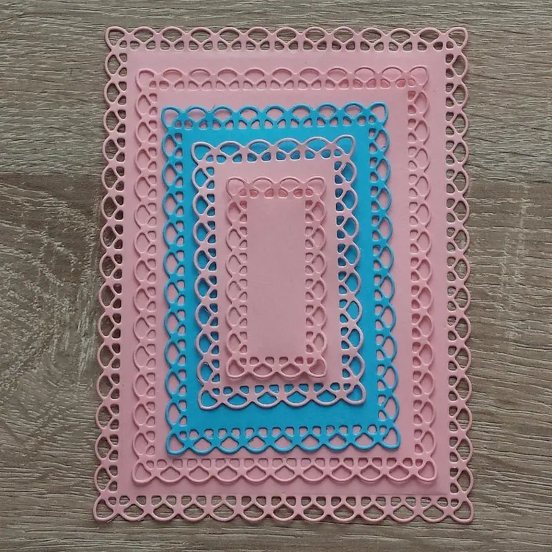 5 шт. сшитые вручную металлические режущие штампы для рукоделия трафарет