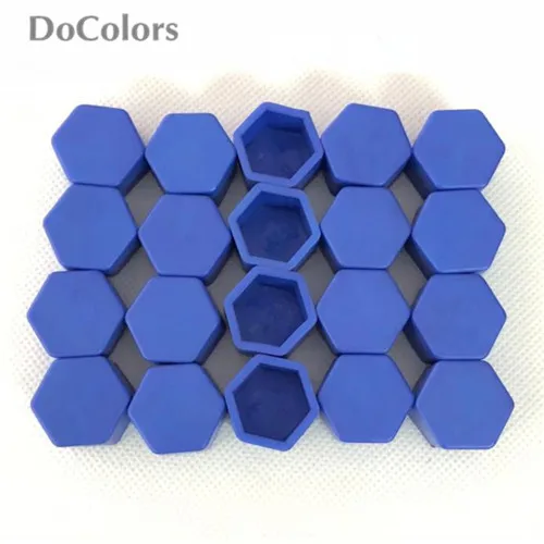 21mm Blue 20 шт. 17 мм 19 мм 21 мм черная крышка колеса автомобиля s болты крышки гайки силиконовые авто колеса защиты ступицы винт крышка Стайлинг анти покрытие ржавчины - Название цвета: 21mm Blue