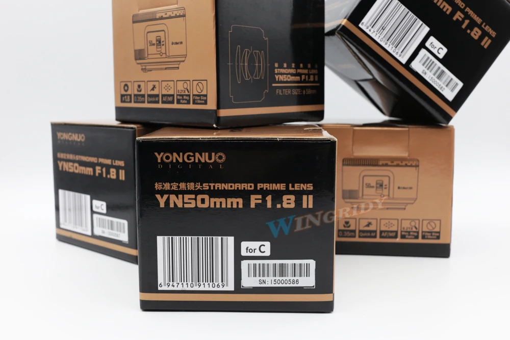 YN50mm F1.8 II большой апертуры Автофокус Объектив YONGNUO для Canon эффект боке объектив камеры для Canon EOS 70D 5D2 5D3 DSLR