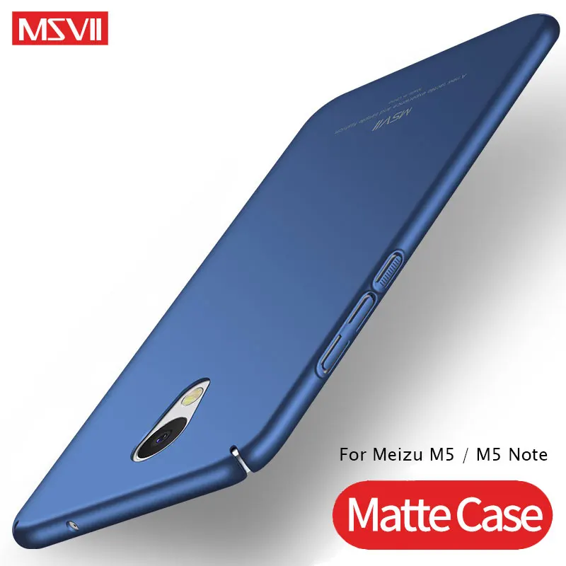 MSVII Чехлы для Meizu M5 Note чехол Silm матовый M5s s Жесткий PC задняя крышка M 5 чехлы
