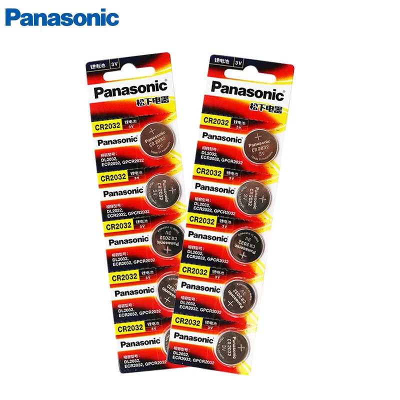 10 шт. бренд Новая батарея для цифрового фотоаппарата PANASONIC cr2032 3 v кнопочный элемент Миниатюрный элемент питания для мобильного часо-компьютер cr 2032