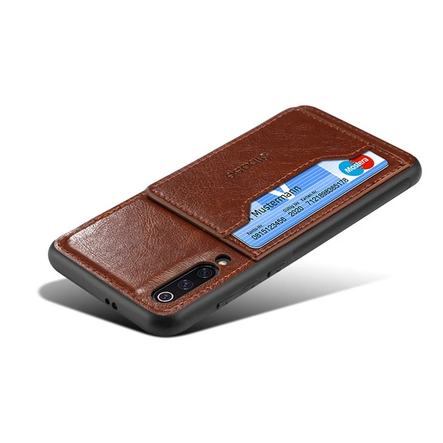 Роскошный Магнитный чехол Xio mi CC9 CC9E K20 Pro кожаный чехол для карт для Xiaomi mi 8 9 SE 9T Pocophone F1 mi x3 Red mi Note 8 7 GO Coque - Цвет: Dark Brown