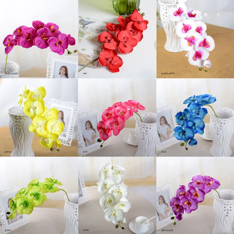 Пластиковые искусственные цветы искусственная бабочка Орхидея свадебный Декор