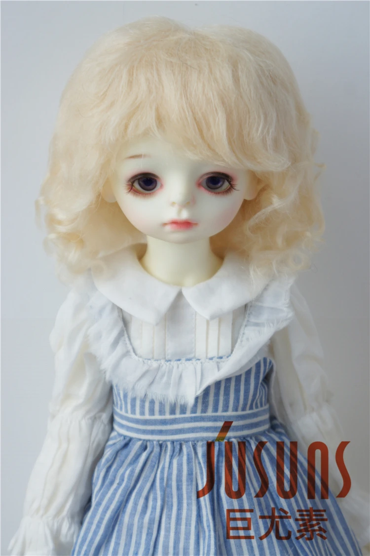 JD012 Модный мягкий мохеровый BJD кукольный парик милый 9 10 дюймов кукольные парики
