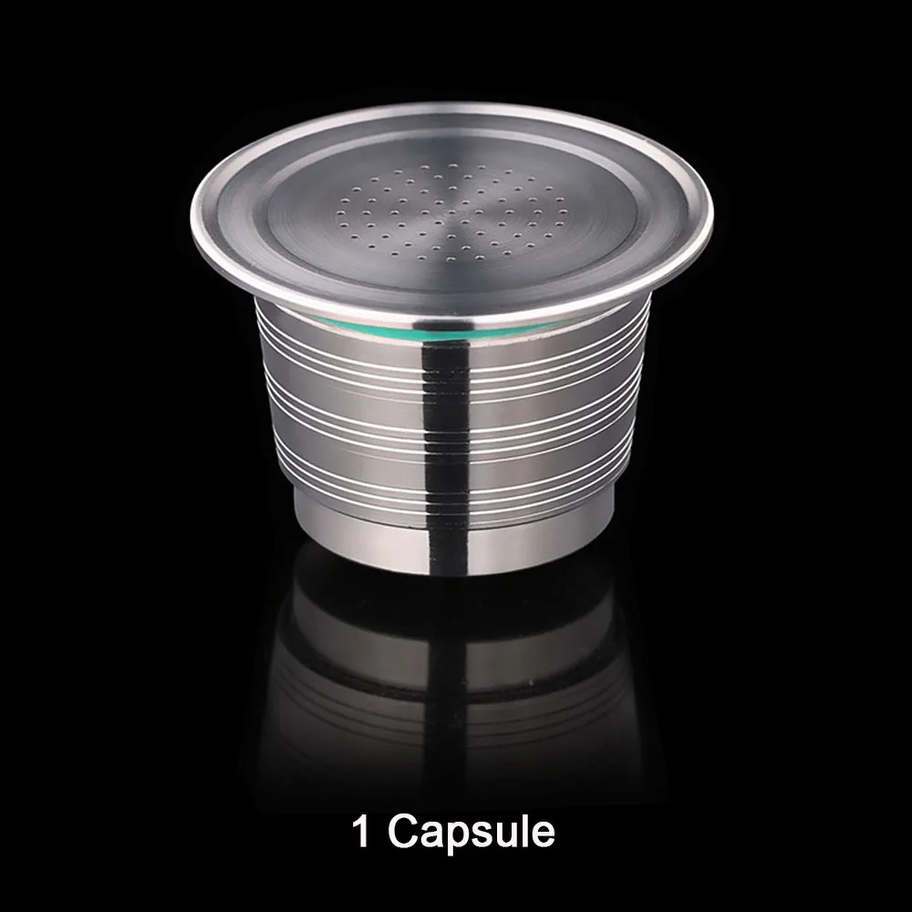 1 Capsule Многоразовые капсулы кофе Nespresso трамбовочный набор многоразового использования из нержавеющей стали Эспрессо Pod фильтр перезаряжаемый Nespresso кофе инструмент - Цвет: 1 Capsule