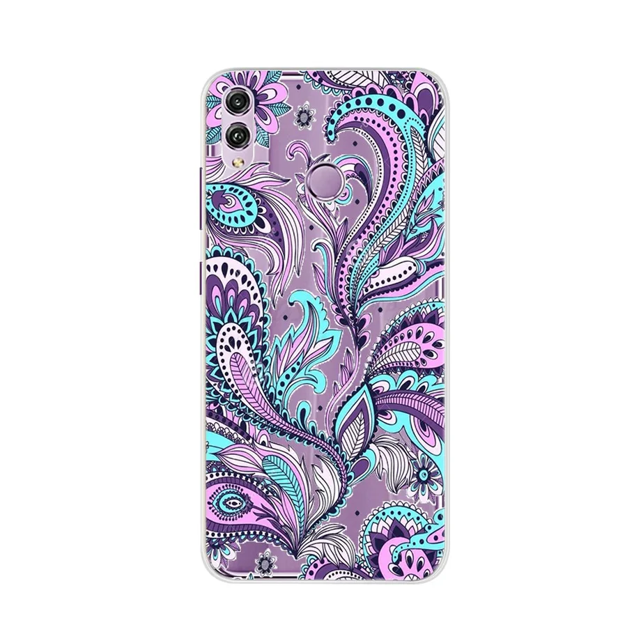 Темно-красный Чехол для huawei Honor 8X6,5 '', силиконовый чехол на заднюю панель, TPU чехол для телефона s, чехол для huawei Honor 8X, чехол для Honor 8 X Honor8X X8 Max - Цвет: Темно-красный