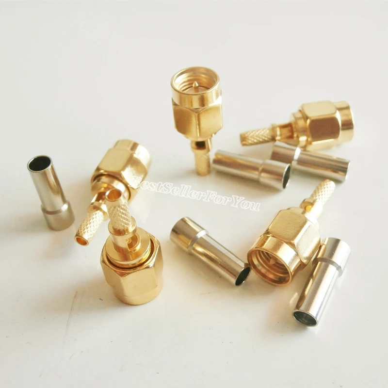 5 шт. SMA штекер окна обжимной RG174 RG316 LMR100 кабель прямой разъем|connector crimp|connector plugconnector