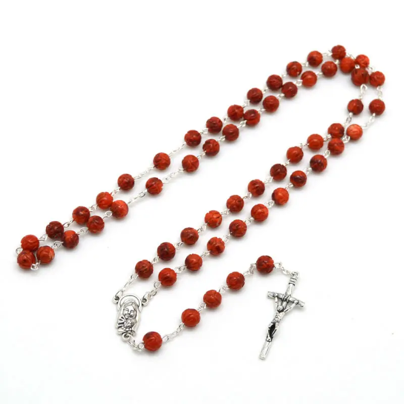 Скульптура 8 мм коралловые четки ожерелье уникальные | Украшения и аксессуары