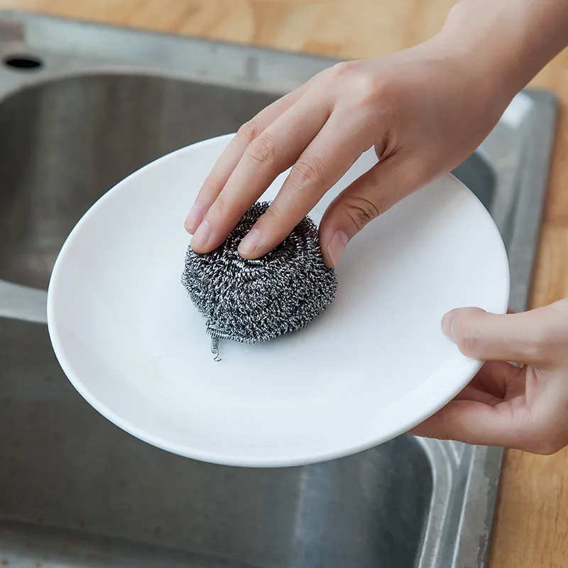 6 шт./упак. Нержавеющая сталь скрубберы Кухня столовые приборы щетка для мытья