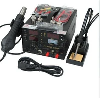 dhl free shipping 3in1 saike 909d soldering station hot air gun 110v220v700w soldering iron saike 909d soldering machine 3 in1