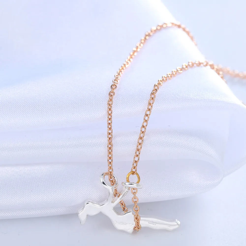 Kinitial модные ювелирные изделия девушка на ожерелье качели Девушка Подвеска