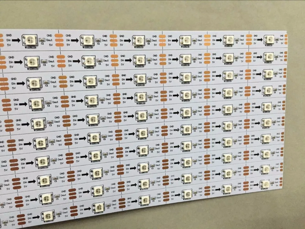 10 шт./лот 0 5 м длинный SK6812 RGB 16 светодиодов led жесткий бар свет DC5V вход не