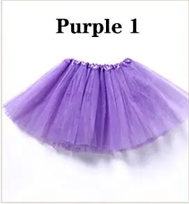 Purple 1 Короткая юбка из тюля 40 см для танцев на Хэллоуин, юбка с эластичной резинкой на талии для девочек, балетная женская летняя пляжная Нижняя юбка-пачка в стиле рокабилли - Цвет: Purple 1