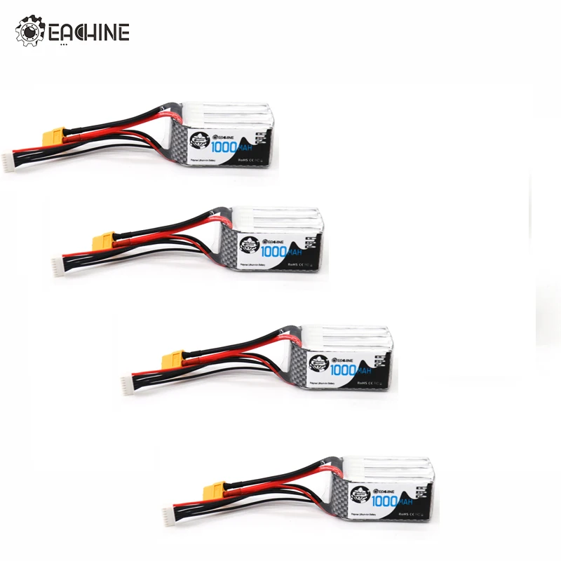 4PCS Eachine 1000mAh 6S 22,8 V 80C HV Lipo батарея 62x33x38 мм XT60 разъем RC батарея для X220HV FPV гоночный Дрон Запчасти Аксессуары - Цвет: 4PCS