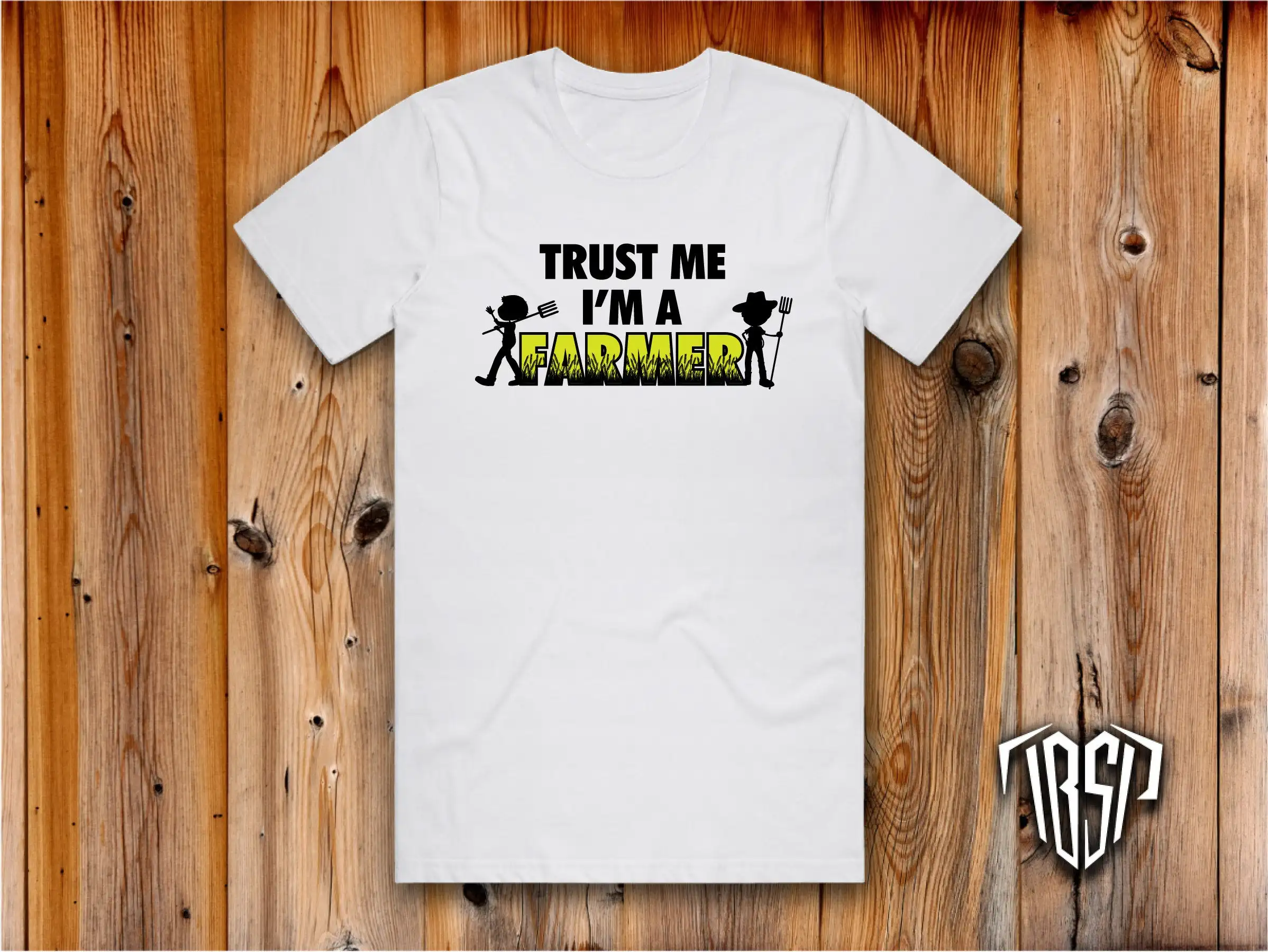 Футболка в стиле унисекс Trending Trust me im a farmer | Мужская одежда