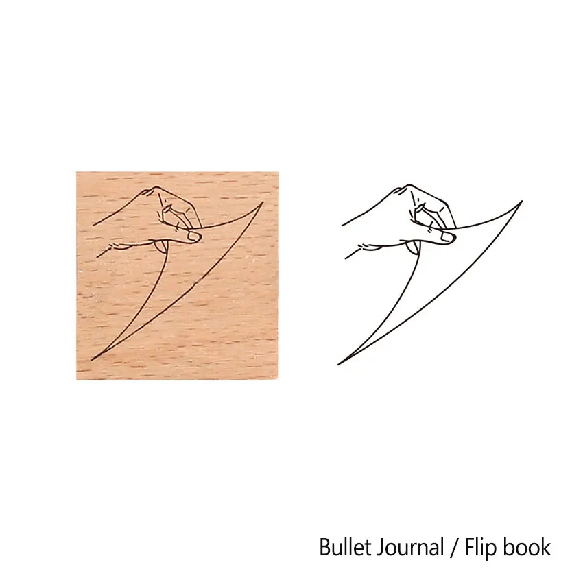 Flip book Новое поступление молочные базовые серии деревянные штампы для Bullet Journal ручной работы настроения сладкий резиновый штамп A012 - Цвет: Flip book