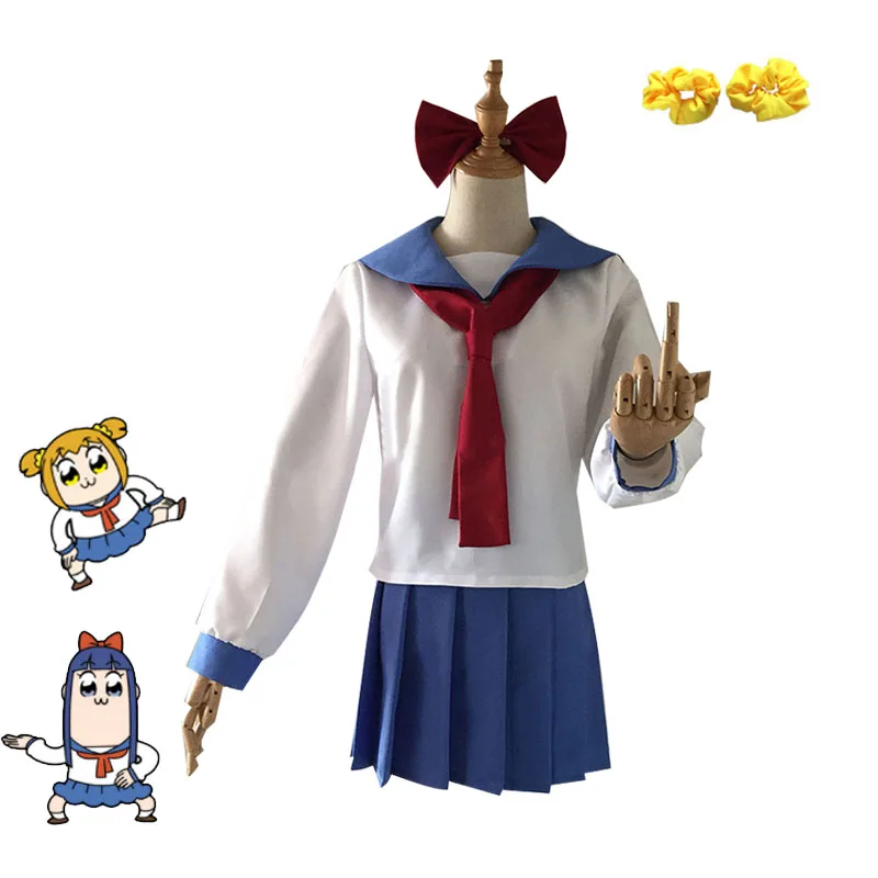 Аниме ПОП команда Epic Poputepipikku Popuko Pipimi костюмы для косплея с головным убором