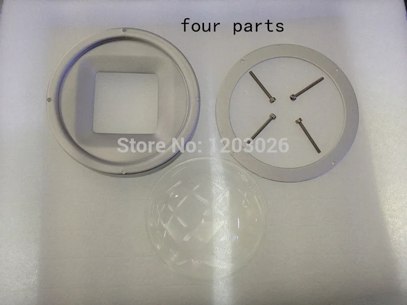 Комплект светодиодных стеклянных линз 120 градусов плоский объектив + отражатели