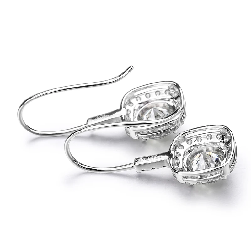 Мода Настоящее 18 К твердое белое золото 2.0CT круглый разрезанный Муассанит Алмаз
