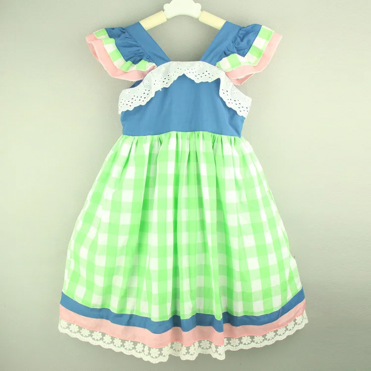 Коллекция 2016 года плиссированное платье в клетку для девочек детские длинные