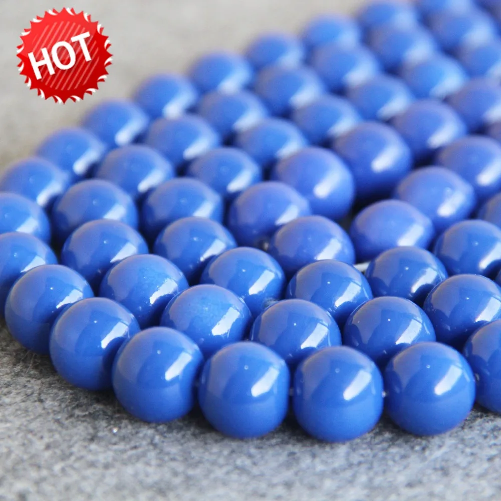 Новинка для ожерелья и браслета 14 мм синие жемчужные бусины в виде ракушек DIY