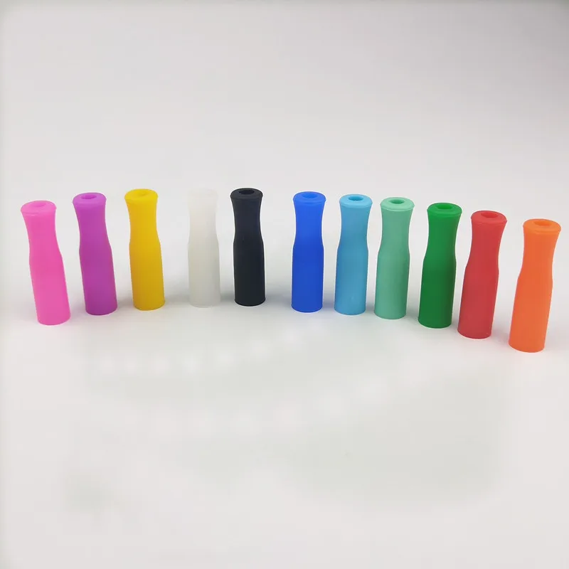11 цветов Силиконовые наконечники для соломинки из нержавеющей стали