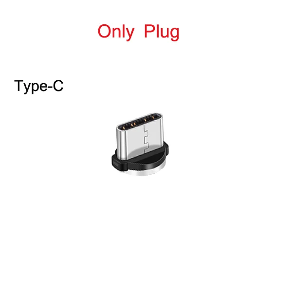 Only-Plug-Type C CBAOOO 1 м 2 м микро USB кабель Магнитный кабель для iphone Быстрая зарядка usb type C Android мобильный телефон Быстрая зарядка Магнитный шнур - Цвет: Only-Plug-Type C