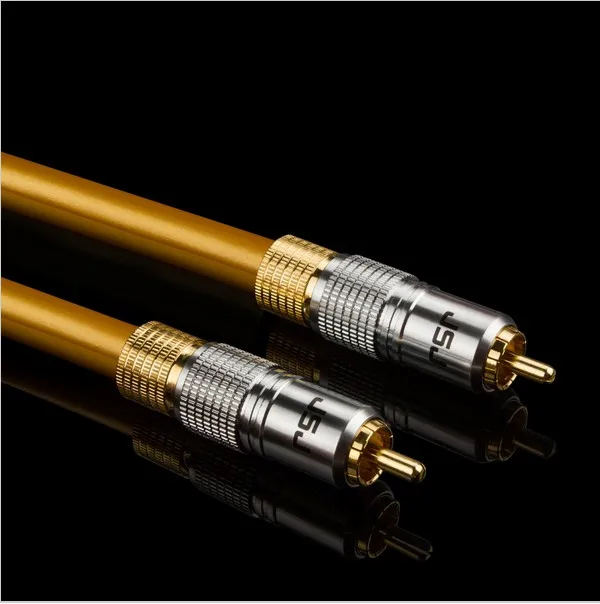 JSJ роскошный HIFI сабвуфер RCA Мужской коаксиальный цифровой аудио видео кабель 75ohm