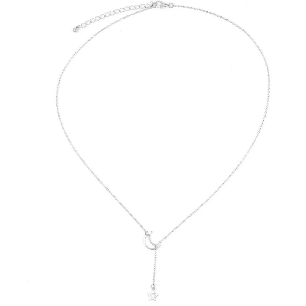 

Fashion Jewelry Moon Star Y Necklace Gift For Women Girl Choker Necklace Fashion Ethnic Collares Vintage