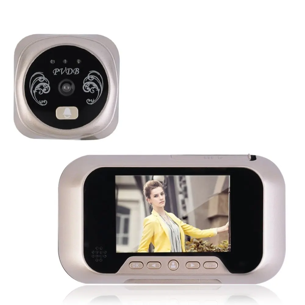 HBUDS ЖК дисплей цифровой кольцо монитор Дверь глазок Камера Cam Pograph дверной Звонок