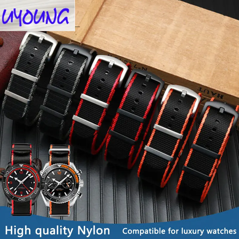 

Universal waterproof Nylon Watch Strap compatible for citizen BM8475 and other brands man's watch band 20mm 21mm 22mm 23mm