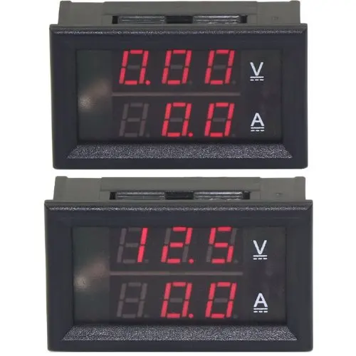 

0-100V/50A Digital DC Panel Volt Amps Tester Meter VA 2in1 Red LED Display+Shunt