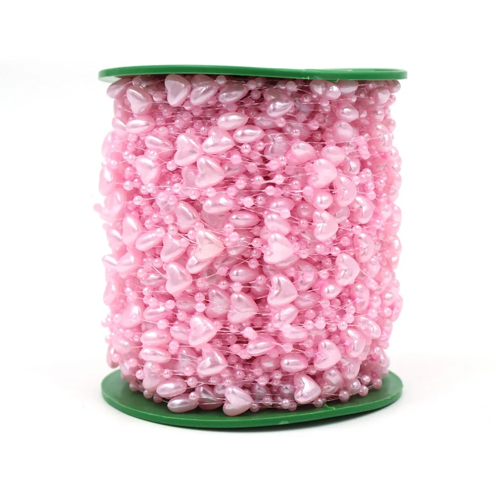 Леска рыболовная 5 метров жемчуг в форме сердца бусины цветы цепочка жемчужная