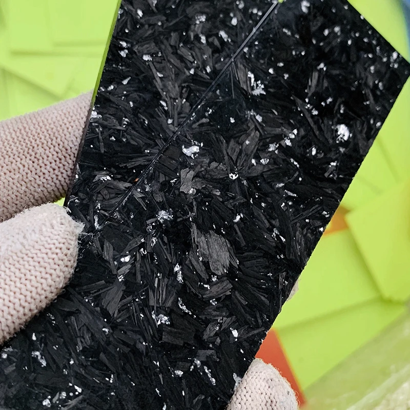 2 шт. Diy нож ручка хвостовик углеродное волокно патч Кованое разбитое 137x40x8 мм 137x40x4