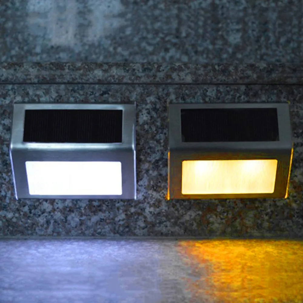 Водонепроницаемый 2 светодиодный настенный светильник на солнечных батареях для