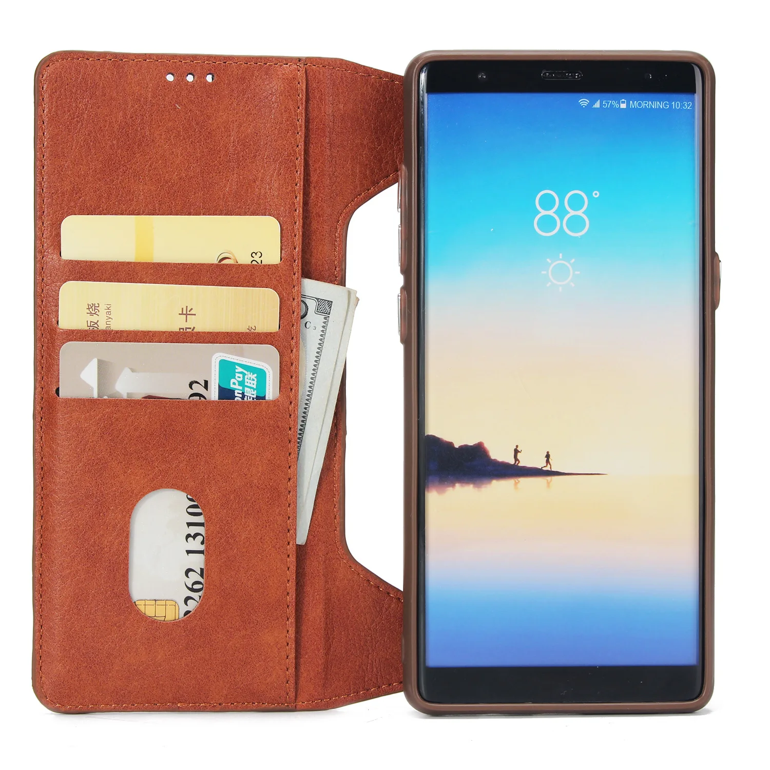 10 шт. многофункциональный кожаный чехол книжка на молнии для Samsung S8 S9