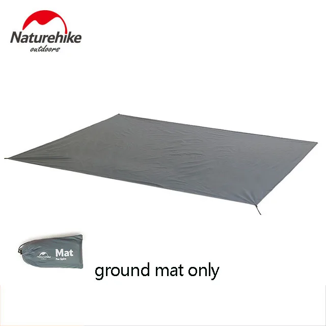 groung mat Naturehike 1 человек брезент палатка одного человека 20D силиконовый нейлон Сверхлегкий туристический Кемпинг Пирамида Открытый палатки вигвам - Цвет: groung mat