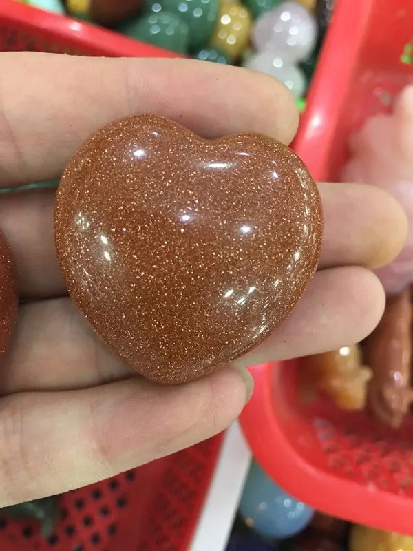 Новый стиль Природный Красный песчаник кристалл сердце камень лучший подарок