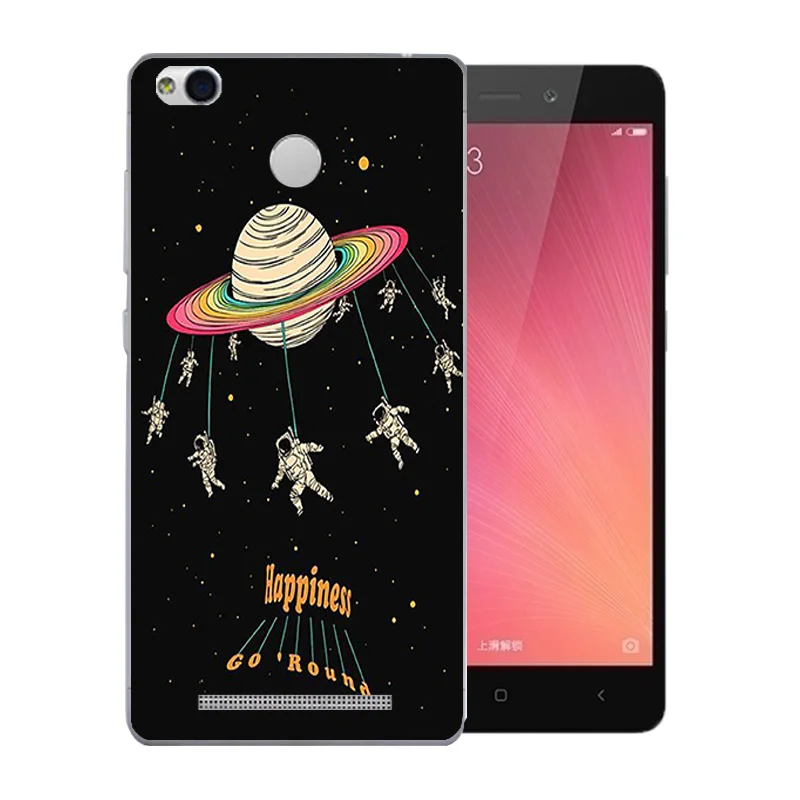 5.0 inch For Xiaomi Redmi 3 Pro Phone Case 3S S Space Moon Pattern Soft Silicon Cover for Prime protect Capa |