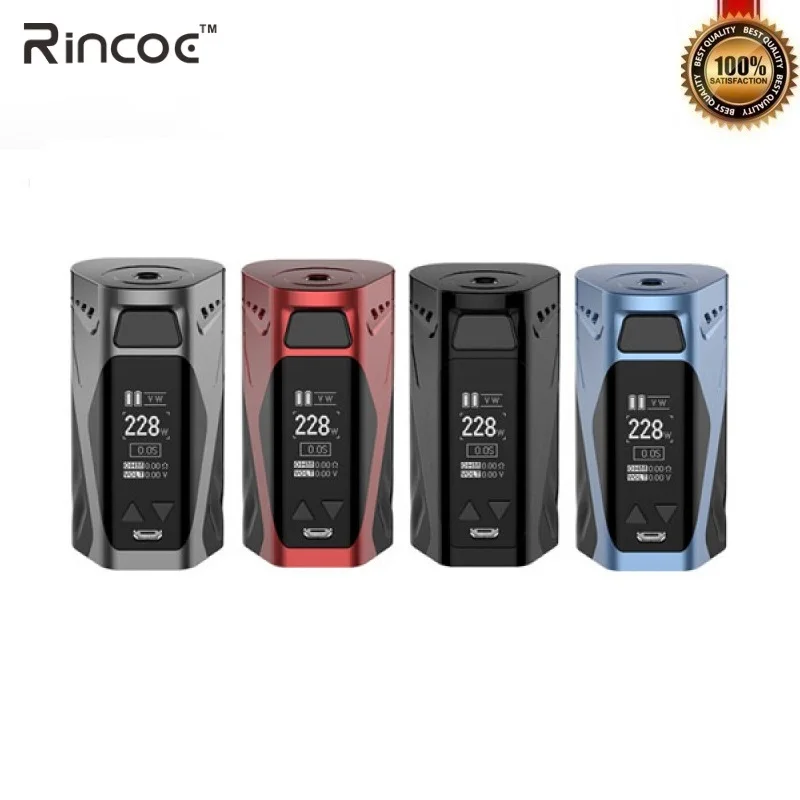 Оригинальный rincoe манто X 228 Вт TC электронная сигарета бокс модификации подходит