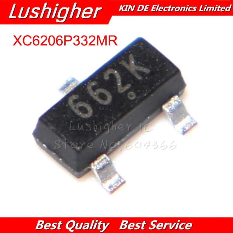 100 шт. XC6206P332MR SOT23 XC6206P332 маркировка: 662K SOT 23 3 В А регулятор напряжения|voltage regulator|3.3v