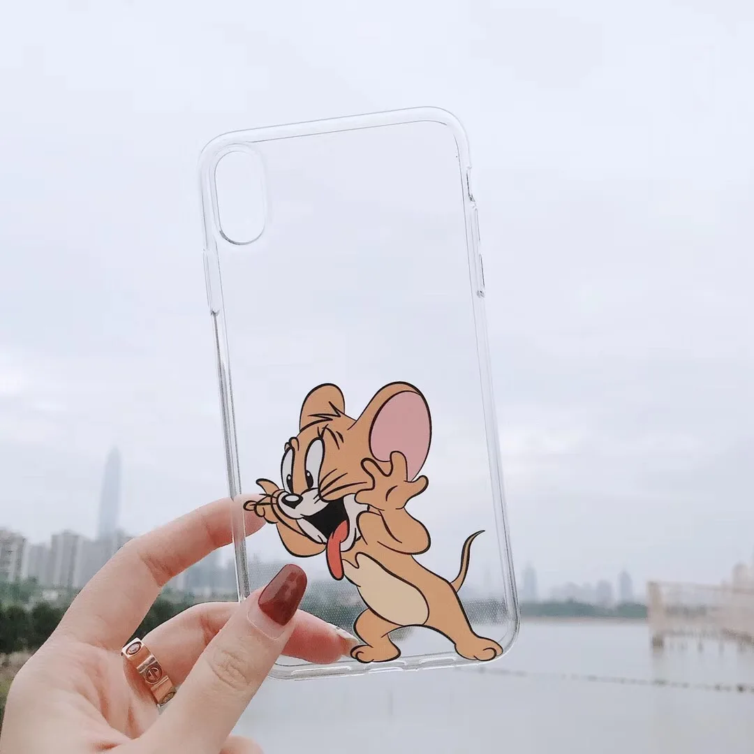 Забавный милый чехол для телефона с изображением Тома Джерри iPhone X XR Xs 11 pro Max 8 7 6 6s