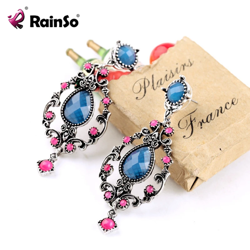 Винтажные серьги Rainso для женщин капли с красным жемчугом девочек подарок