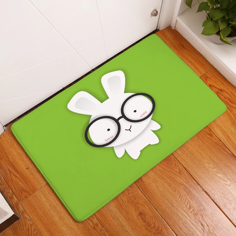 2017 новые Нескользящие ковры с принтом кролик кухонные коврики для дома гостиной