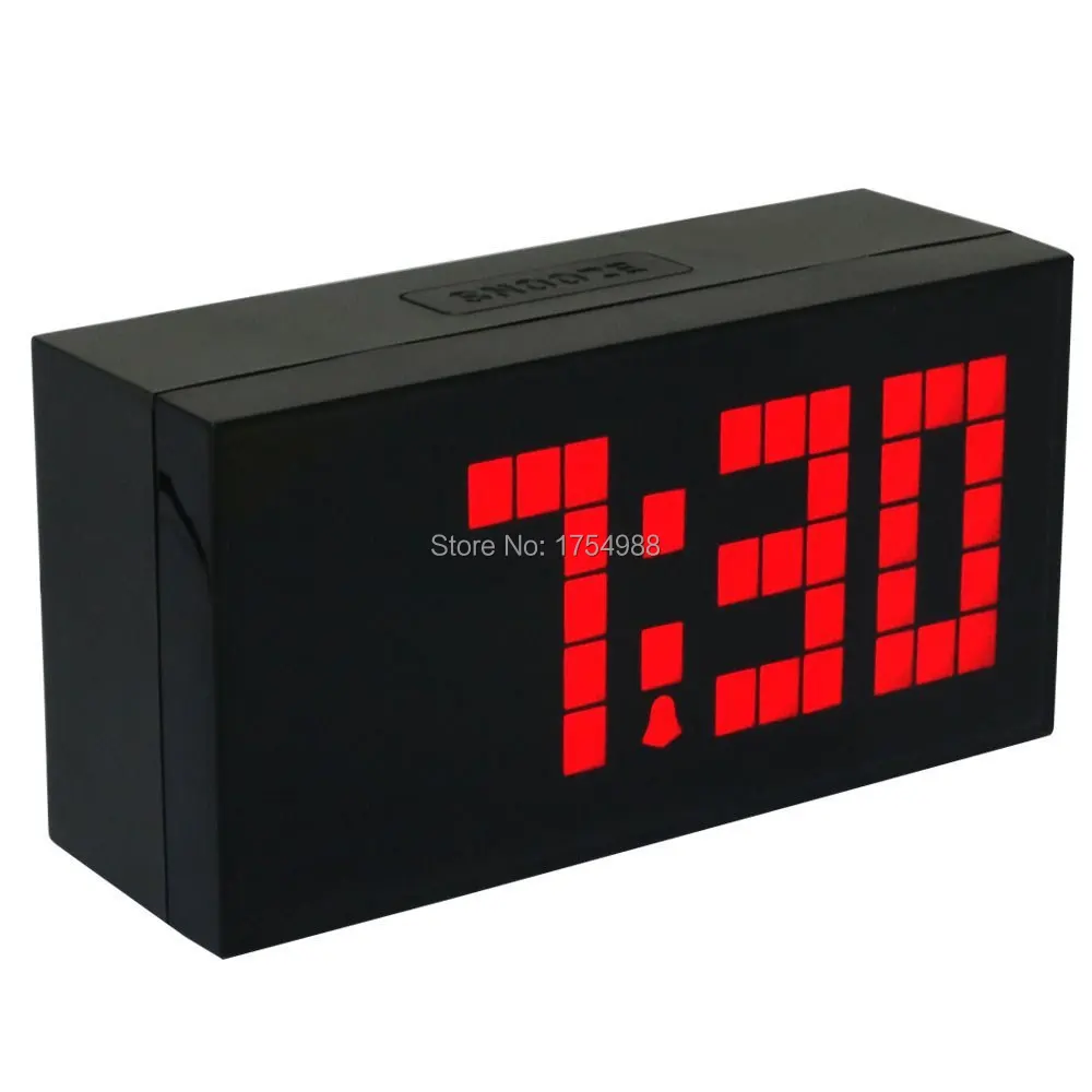 Большой светодиодный экран цифровой настенный будильник с календарем ночник для