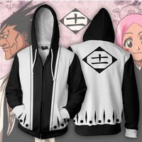 anime bleach hoodies 3d print kenpachi zaraki hoodie hoody hip hop casual coat sweatshirts hooded casual coat