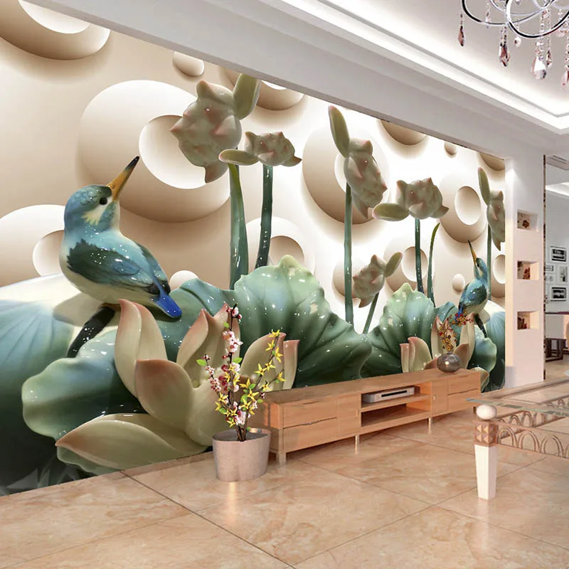 3D Цветы фрески обои для гостиной постельные принадлежности комнаты