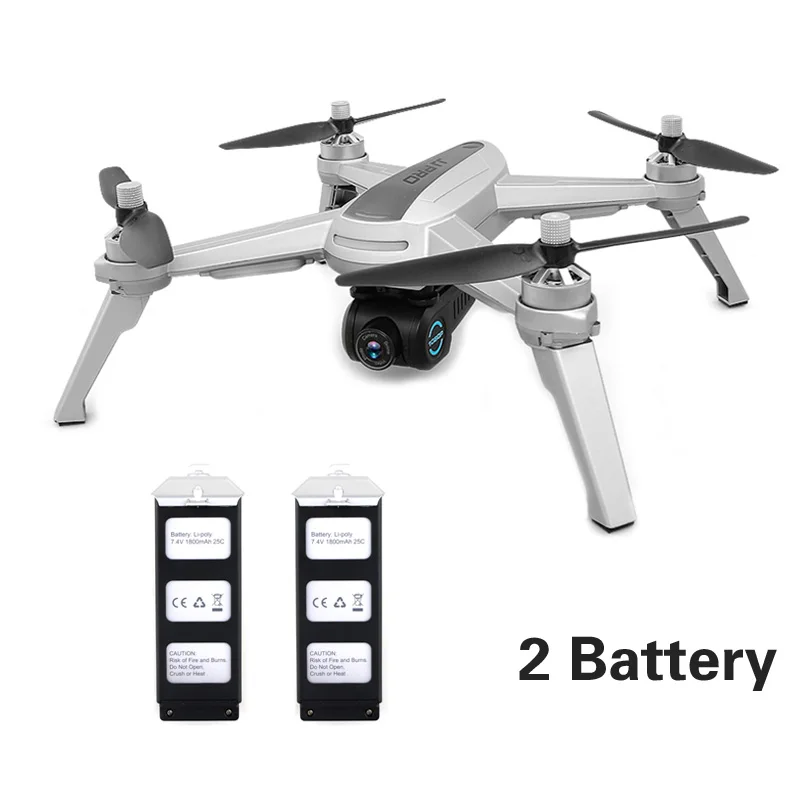 5G WiFi FPV Бесщеточный селфи 1080 P широкоугольная HD камера gps позиционирование складной Радиоуправляемый Дрон Квадрокоптер RTF Профессиональный беспилотник - Цвет: Gray 2 batteries
