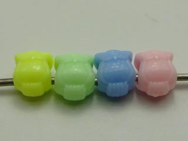 200 разноцветные акриловые милая сова пони бусины для детей Kandi Craft | Украшения и